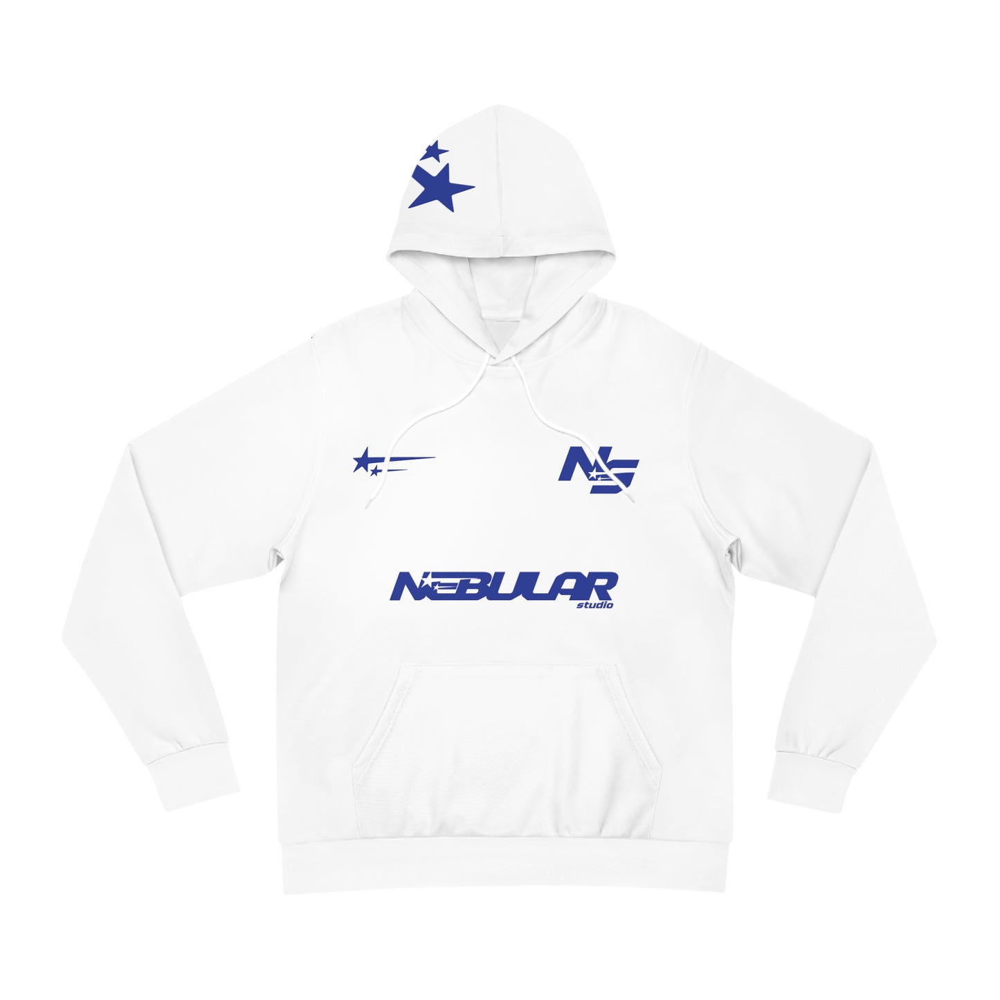 Nebular Studio Graphic Hoodie - Bold Blue Streetwear Pullover